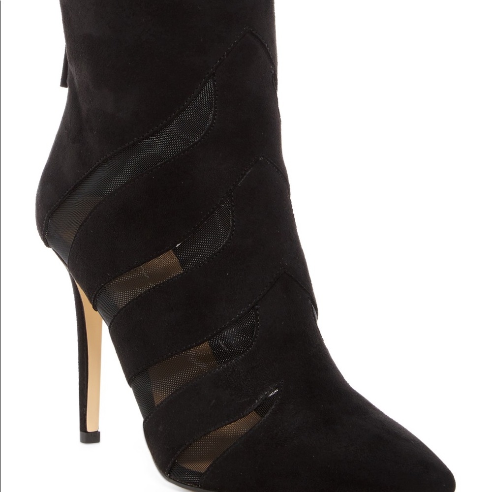 Suede and mesh booties. Days by Zendaya